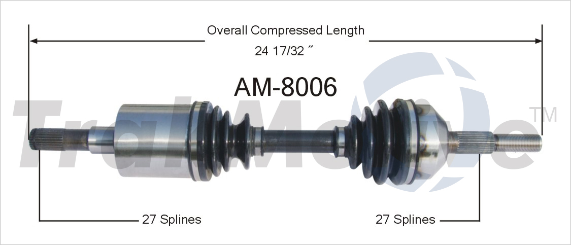 CV Axle Shaft TrakMotive AM-8006