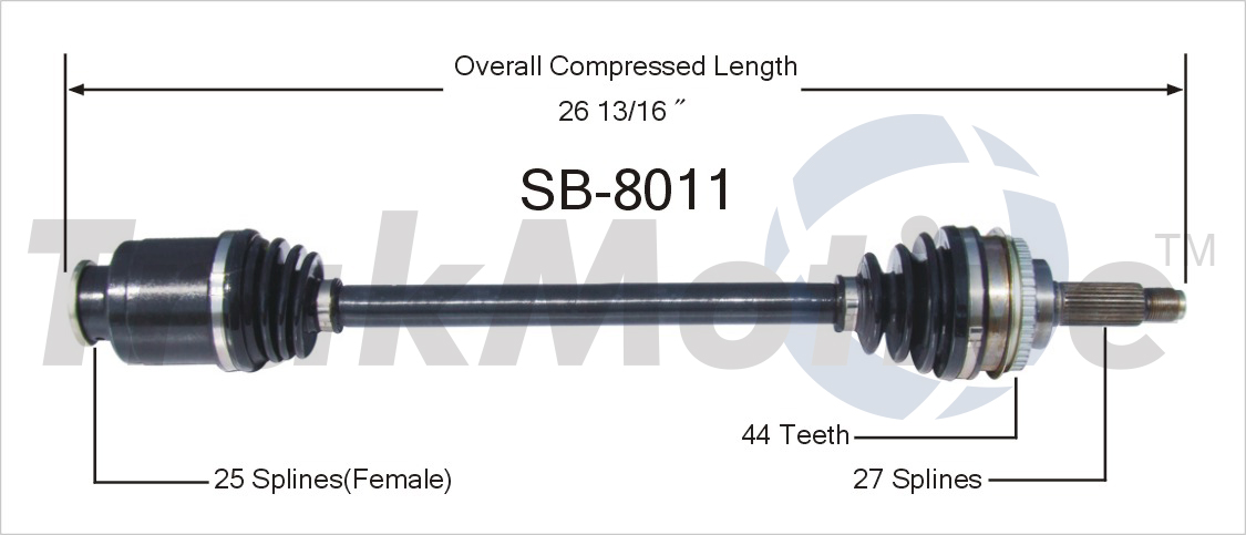 CV Axle Shaft TrakMotive SB-8011