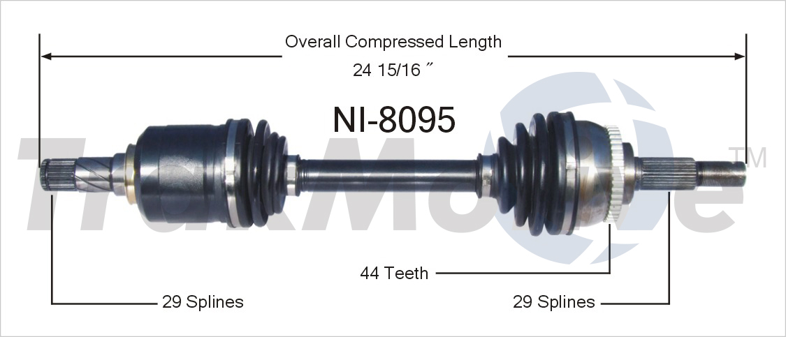 CV Axle Shaft TrakMotive NI-8095