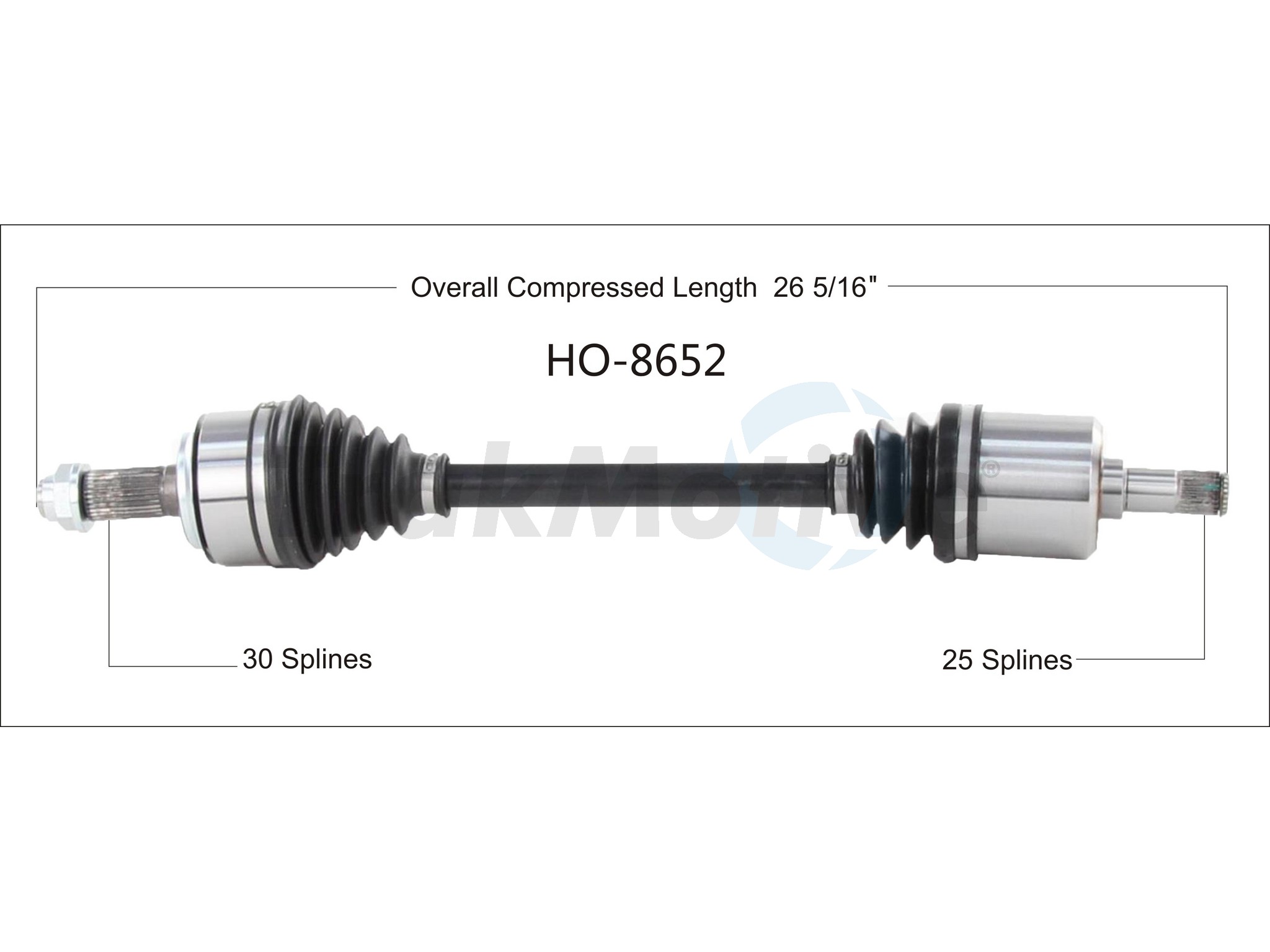 CV Axle Shaft TrakMotive HO-8652