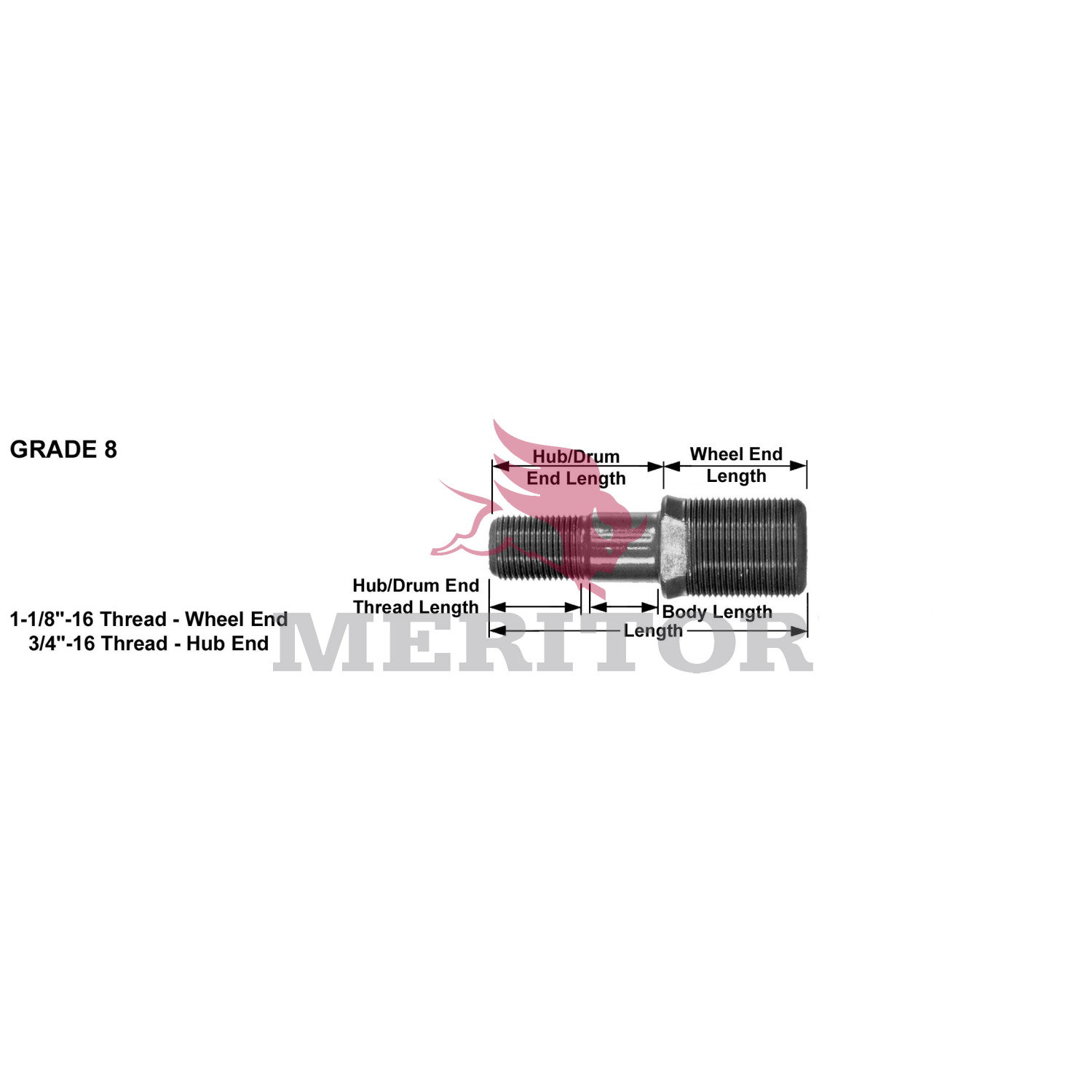 Wheel Stud Meritor R005937L