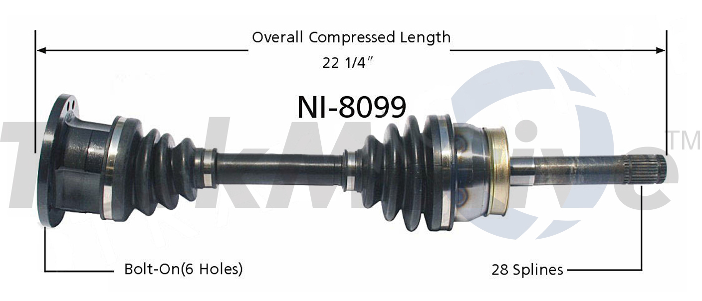 CV Axle Shaft TrakMotive NI-8099