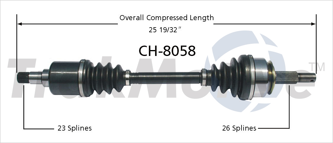 CV Axle Shaft TrakMotive CH-8058