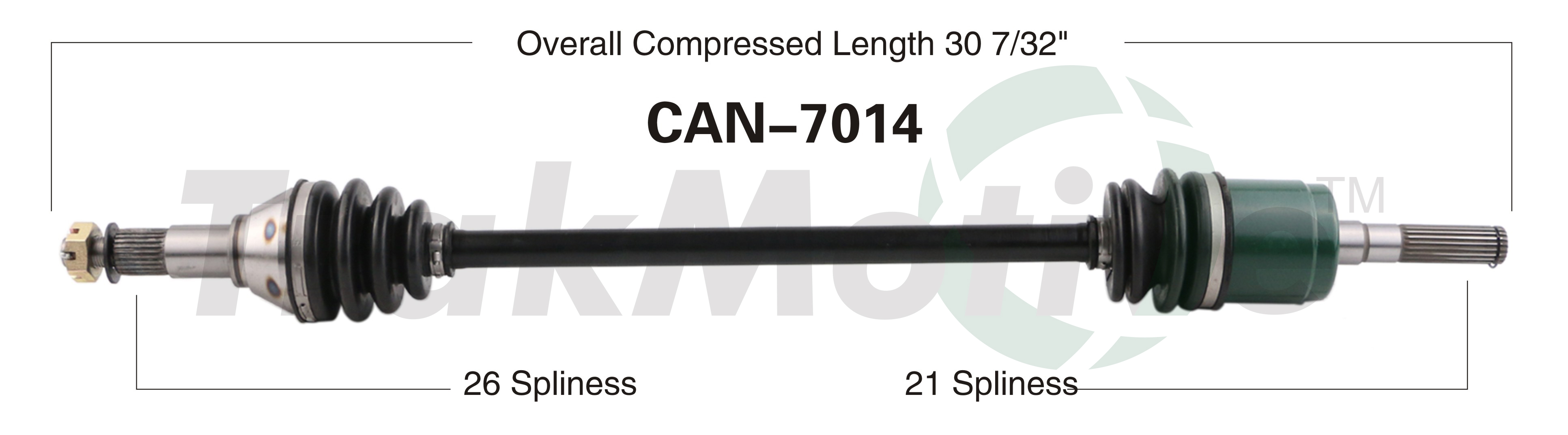 CV Axle Assembly TrakMotive CAN-7014