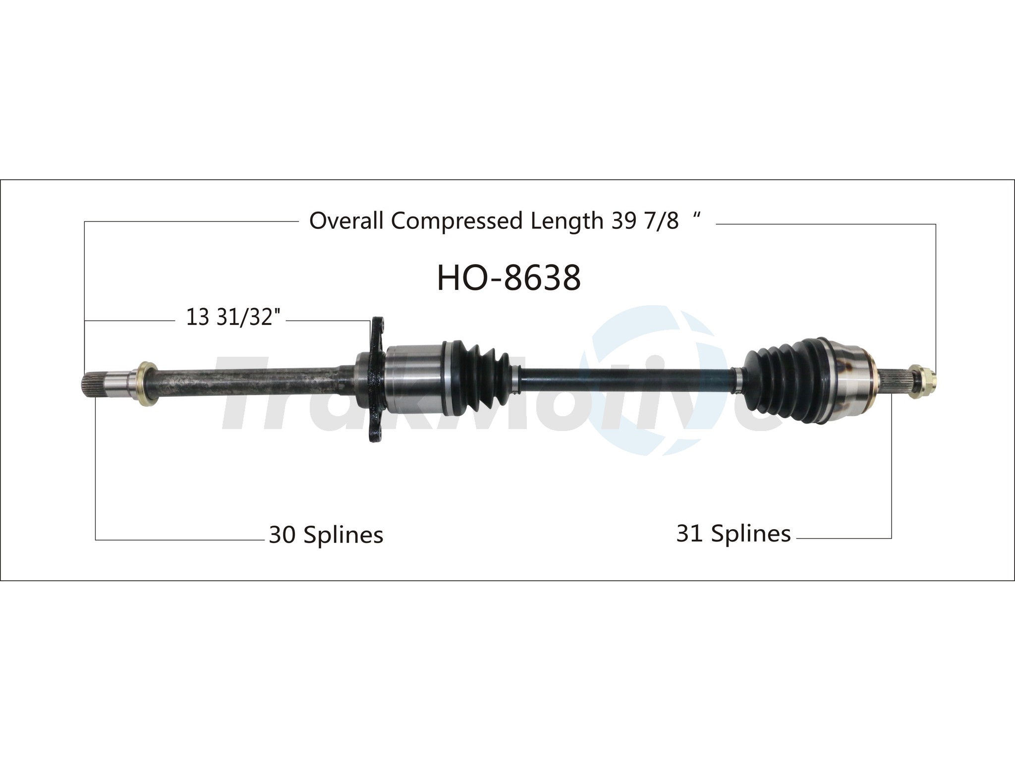 CV Axle Shaft TrakMotive HO-8638