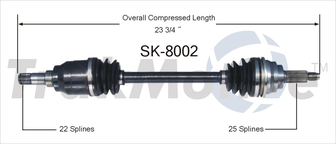 CV Axle Shaft TrakMotive SK-8002