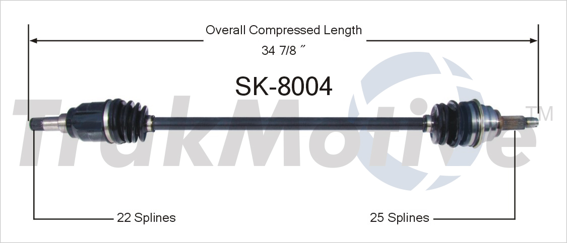 CV Axle Shaft TrakMotive SK-8004