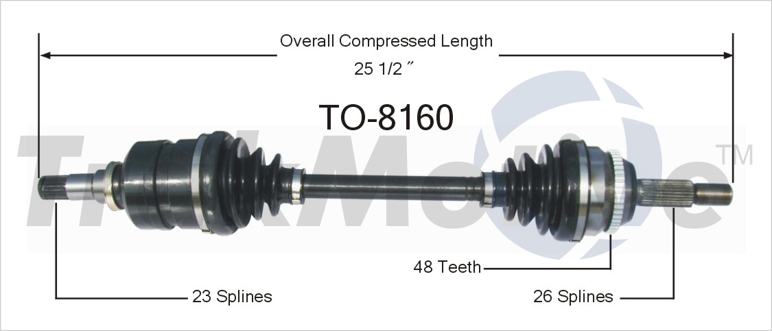 CV Axle Shaft TrakMotive TO-8160