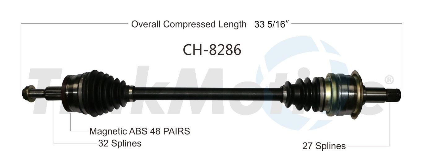 CV Axle Shaft TrakMotive CH-8286