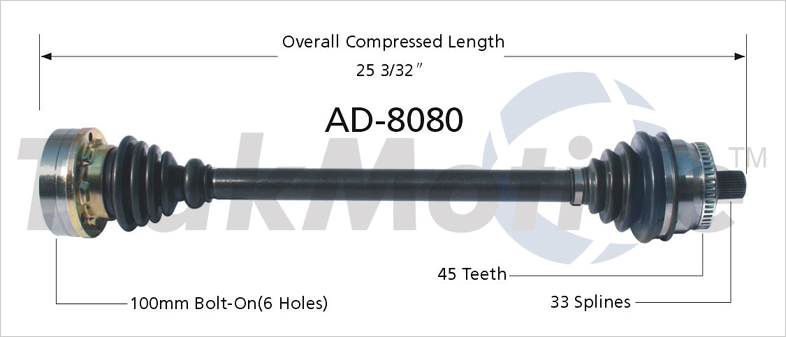 CV Axle Shaft TrakMotive AD-8080