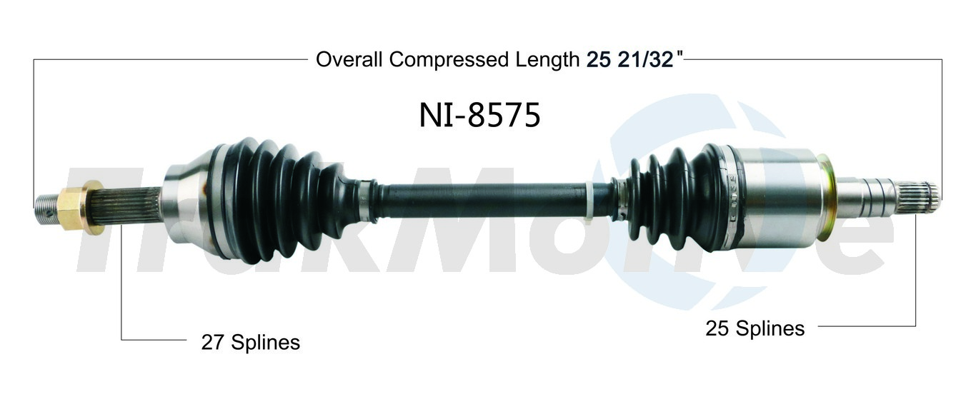 CV Axle Shaft TrakMotive NI-8575