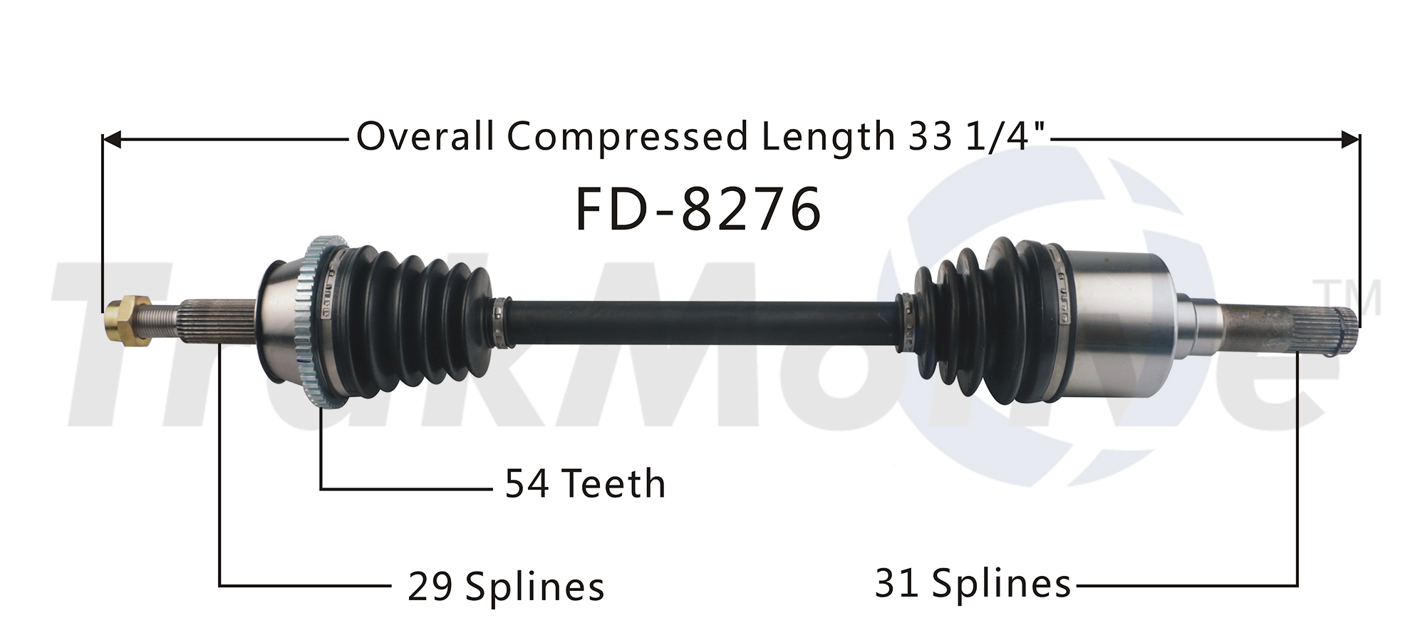 CV Axle Shaft TrakMotive FD-8276