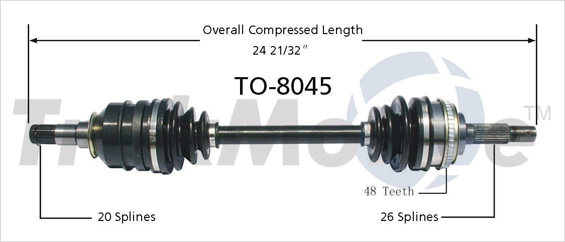 CV Axle Shaft TrakMotive TO-8045