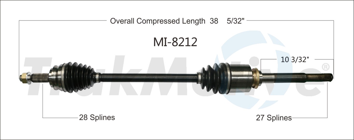 CV Axle Shaft TrakMotive MI-8212