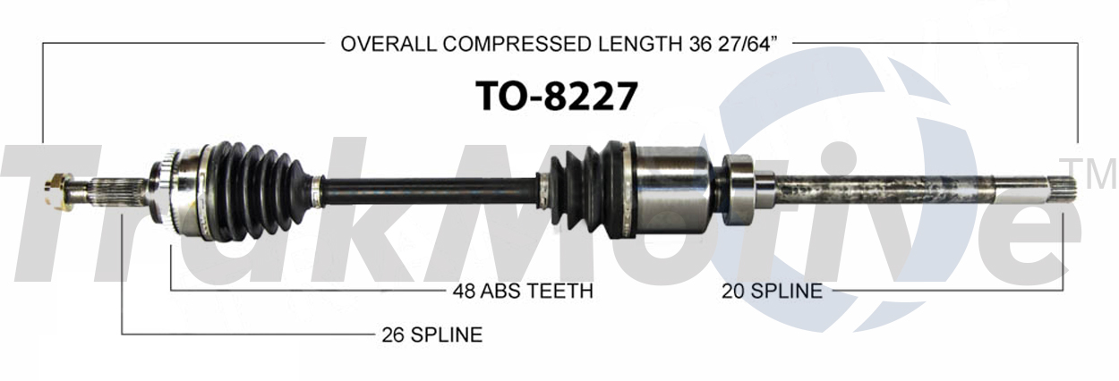 CV Axle Shaft TrakMotive TO-8227