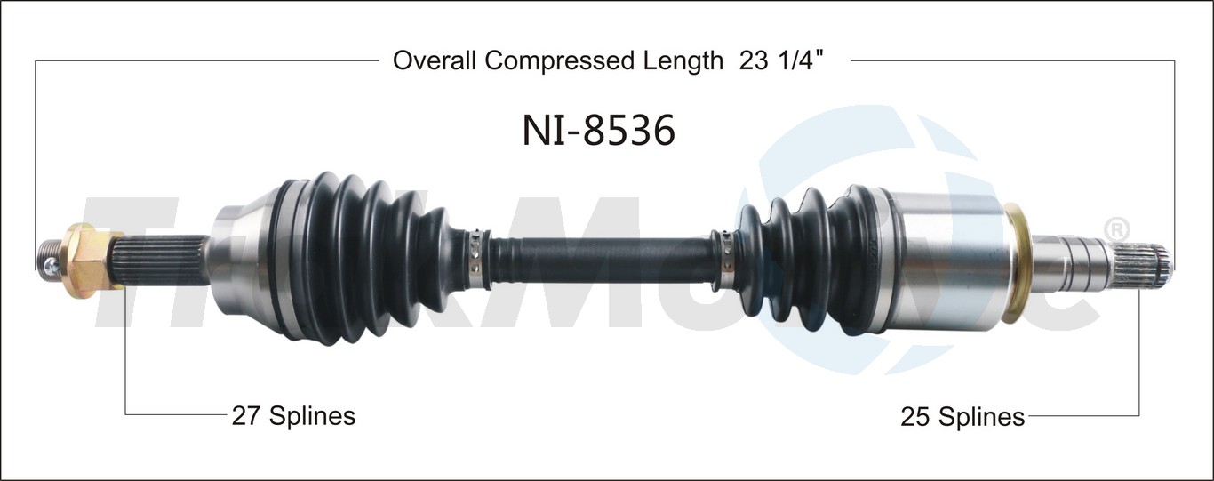 CV Axle Shaft TrakMotive NI8536