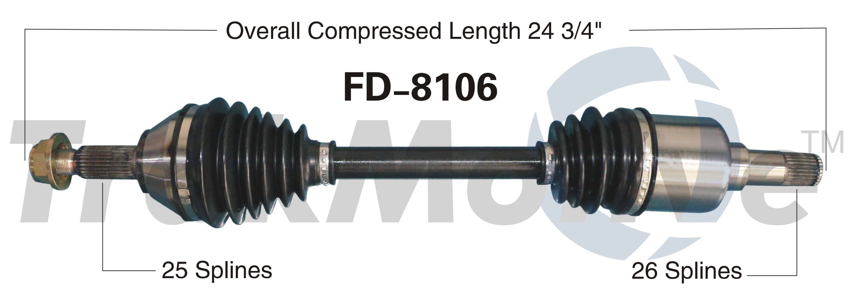 CV Axle Shaft TrakMotive FD-8106