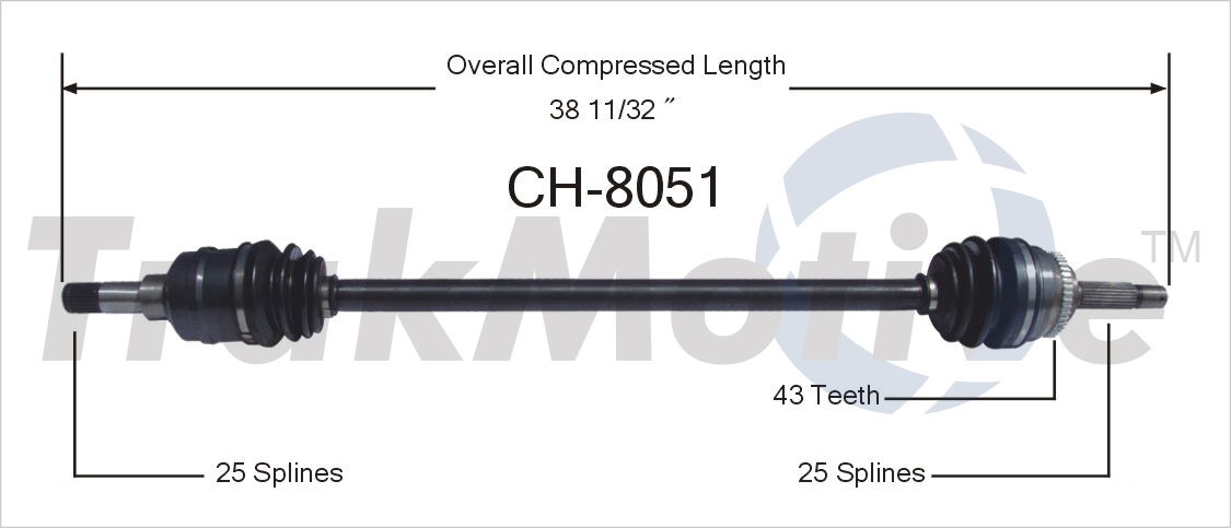CV Axle Shaft TrakMotive CH-8051