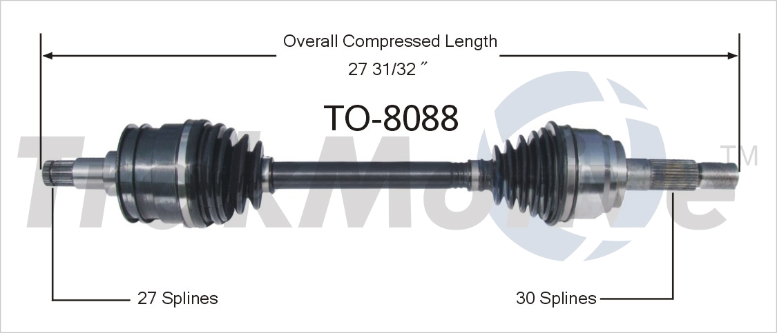 CV Axle Shaft TrakMotive TO8088