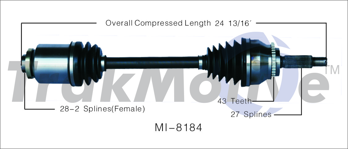 CV Axle Shaft TrakMotive MI-8184