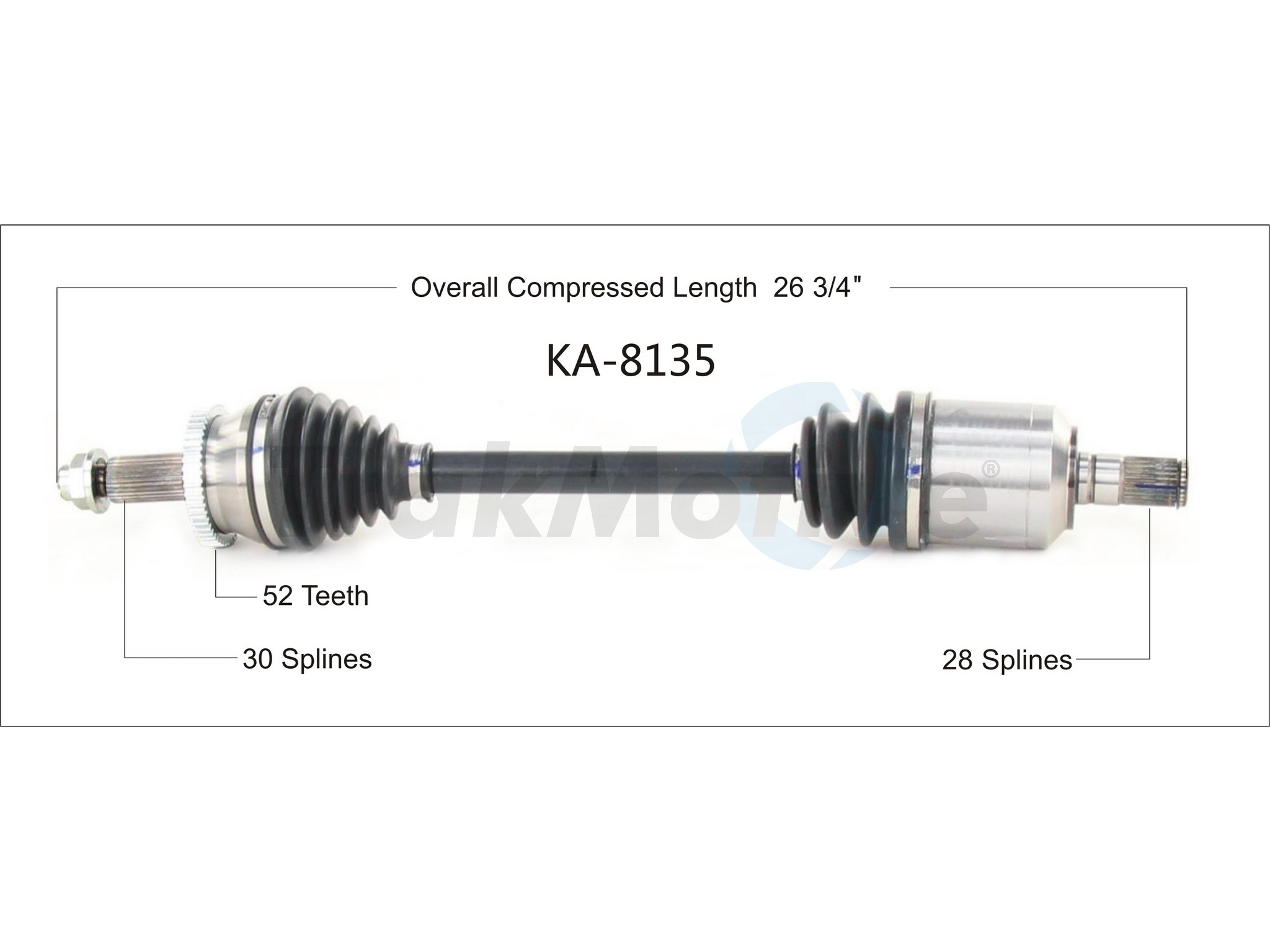 CV Axle Shaft TrakMotive KA-8135