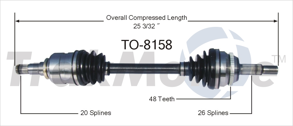 CV Axle Shaft TrakMotive TO-8158