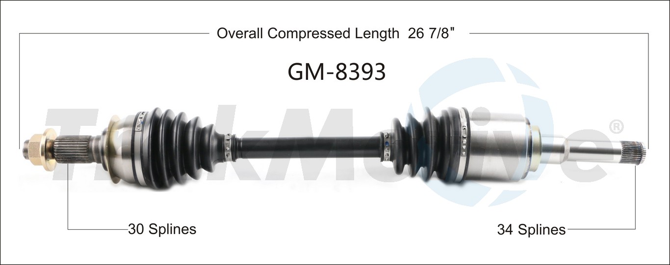CV Axle Shaft TrakMotive GM-8393