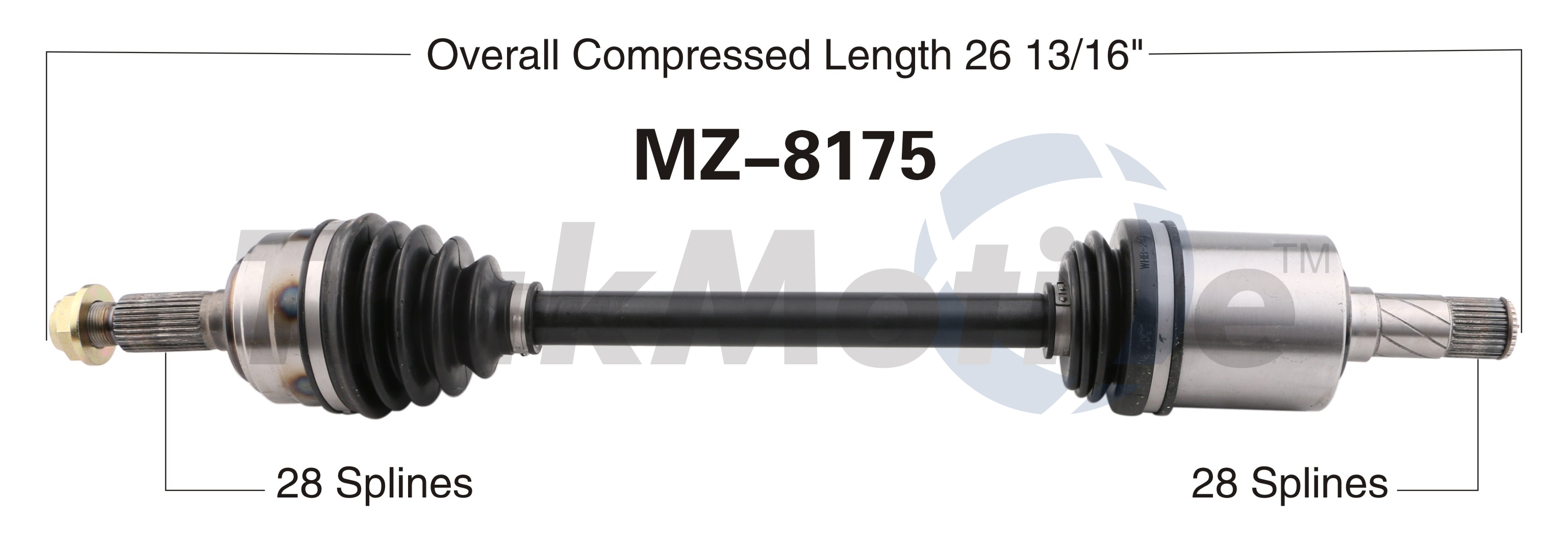 CV Axle Shaft TrakMotive MZ-8175