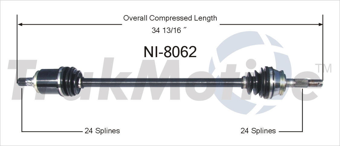 CV Axle Shaft TrakMotive NI-8062