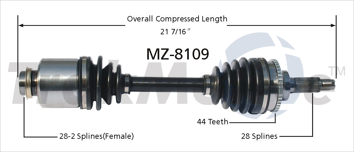 CV Axle Shaft TrakMotive MZ-8109