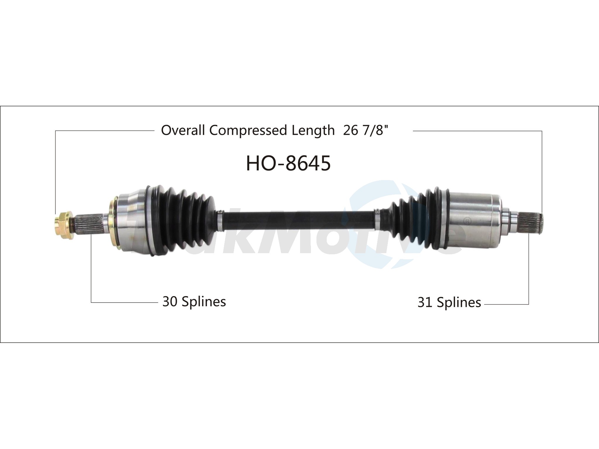 CV Axle Shaft TrakMotive HO-8645