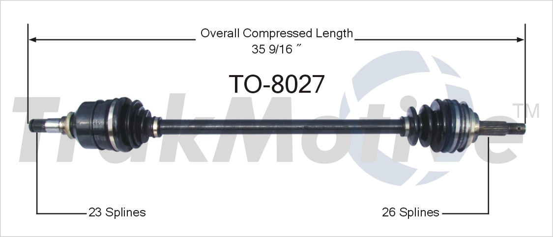 CV Axle Shaft TrakMotive TO-8027
