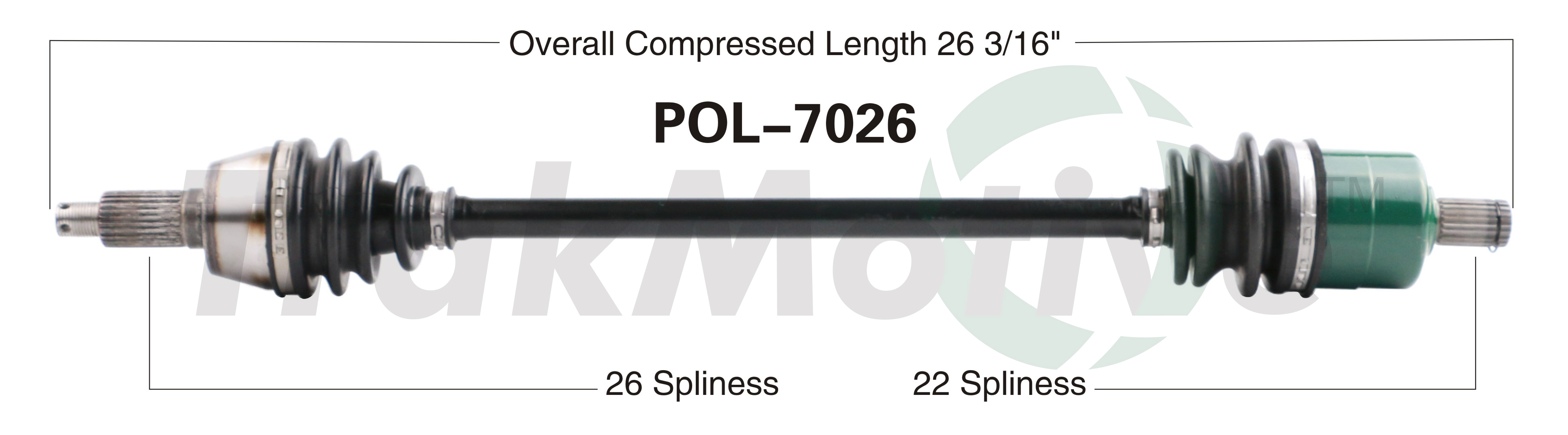 CV Axle Assembly TrakMotive POL-7026
