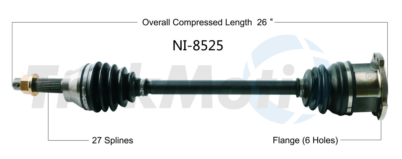 CV Axle Shaft TrakMotive NI-8525