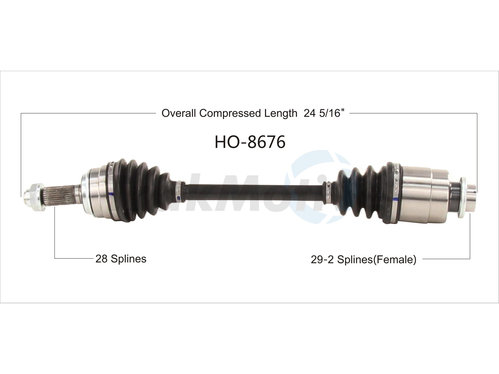 CV Axle Shaft TrakMotive HO-8676