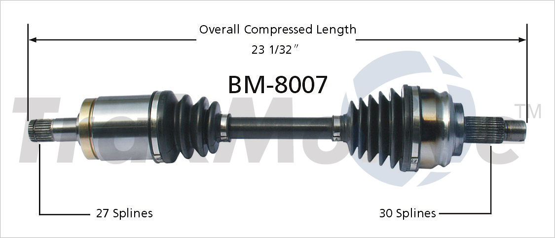 CV Axle Shaft TrakMotive BM-8007