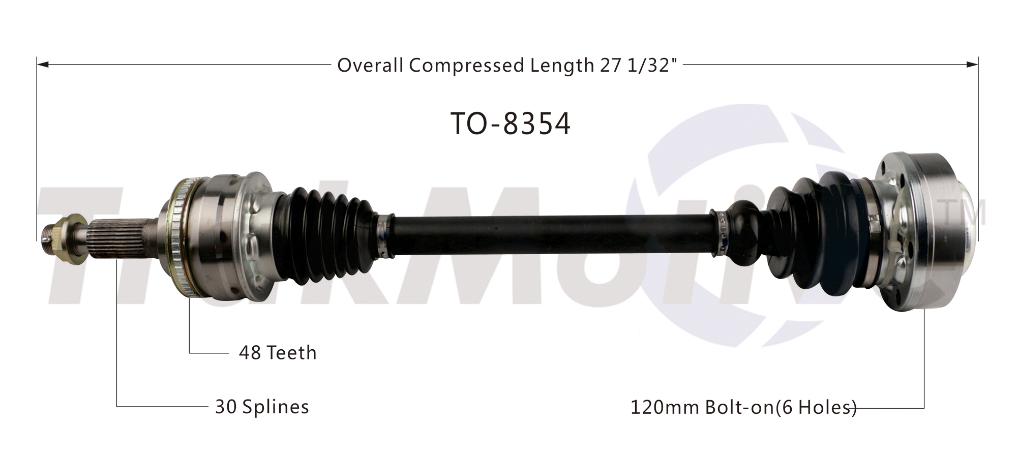 CV Axle Shaft TrakMotive TO-8354