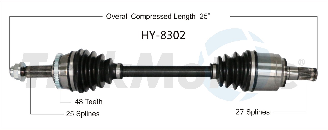 CV Axle Shaft TrakMotive HY-8302