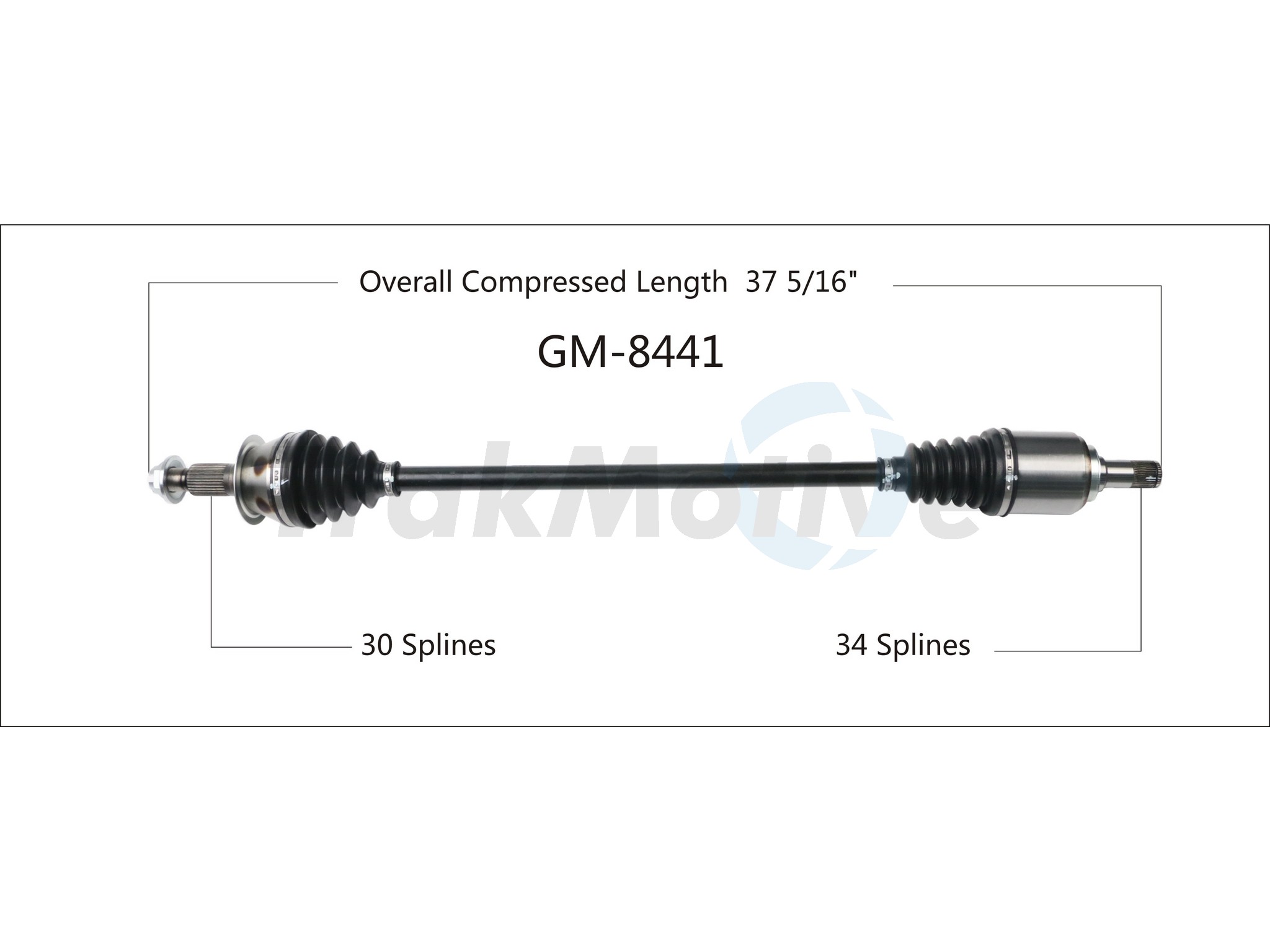 CV Axle Shaft TrakMotive GM-8441