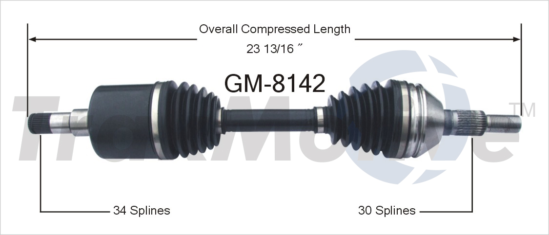 CV Axle Shaft TrakMotive GM-8142