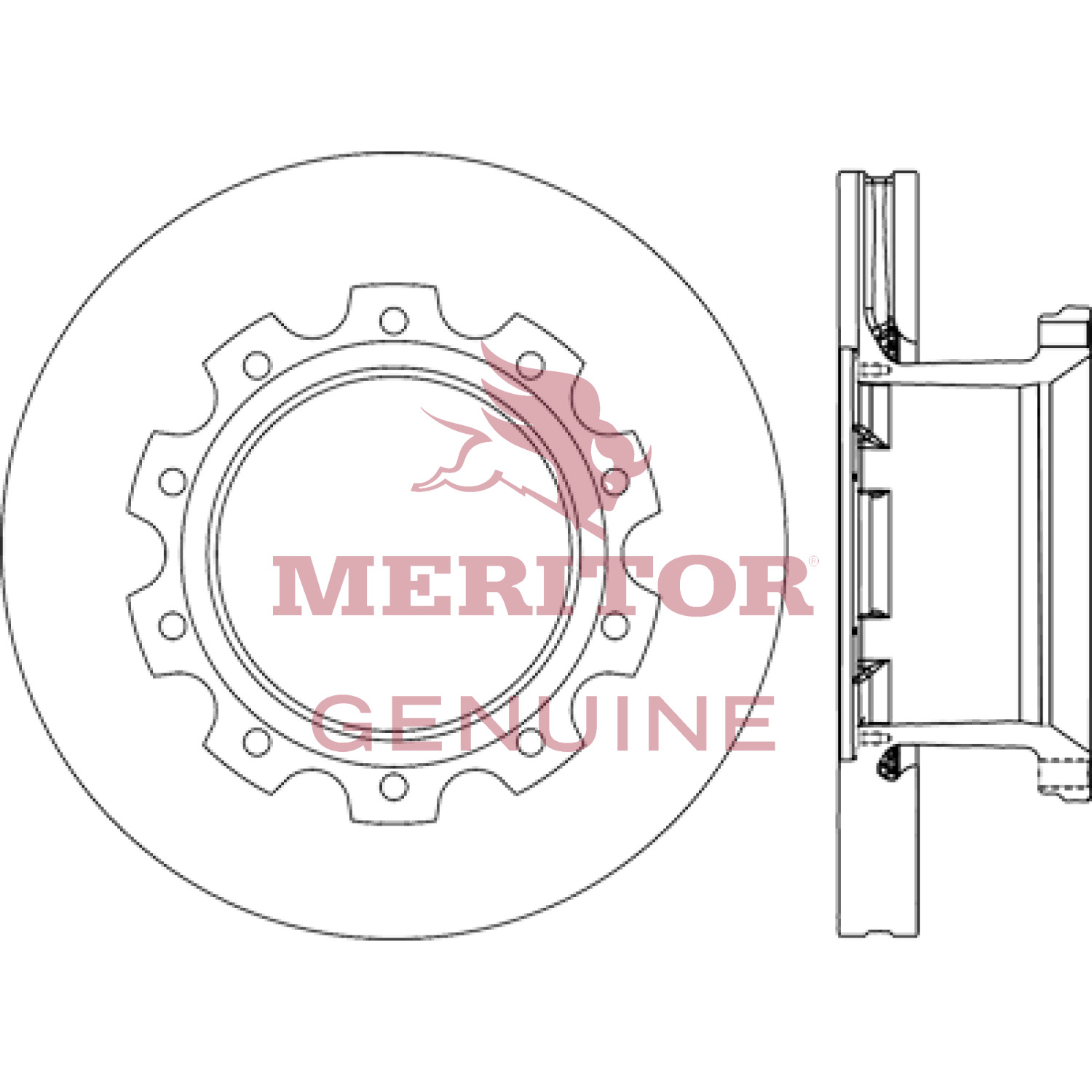 Disc Brake Rotor Meritor 3218Z1404