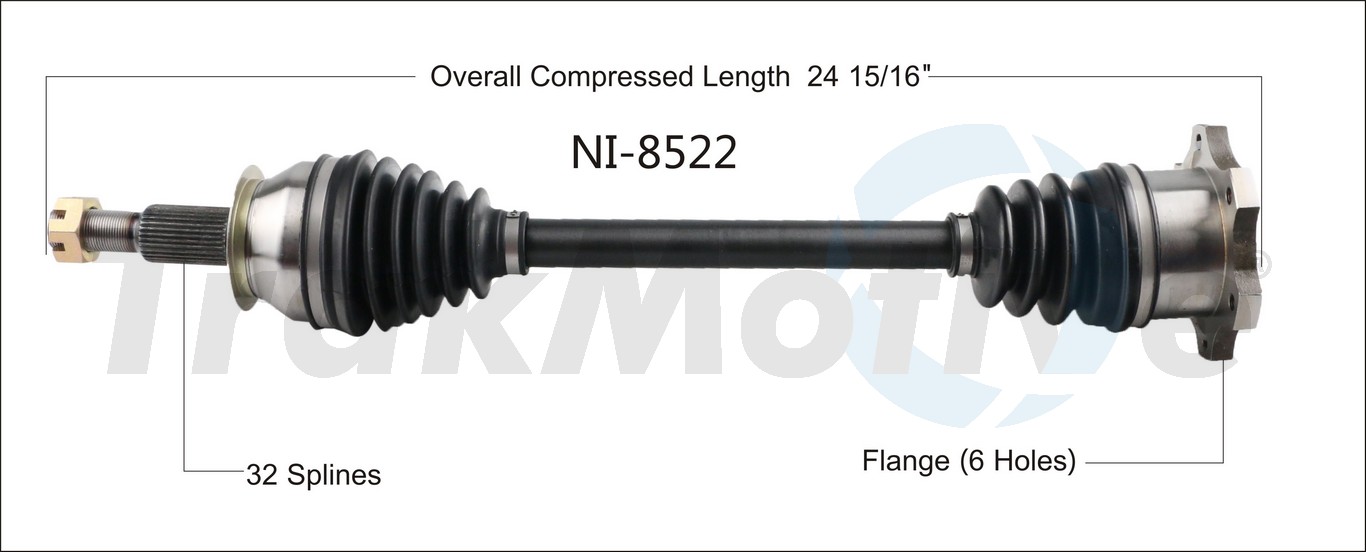 CV Axle Shaft TrakMotive NI-8522
