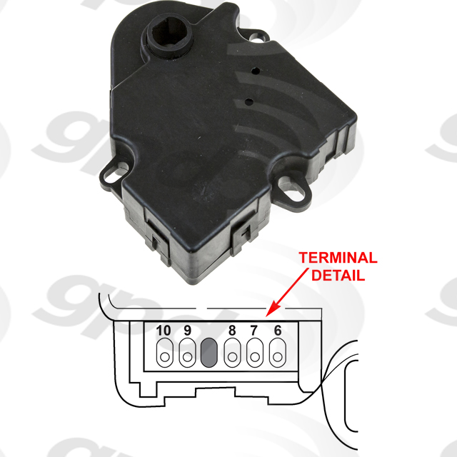 HVAC Blend Door Actuator Global Parts Distributors LLC 1712076