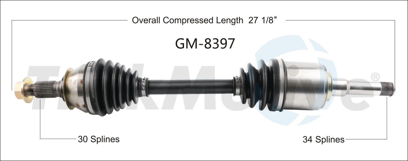 CV Axle Shaft TrakMotive GM-8397