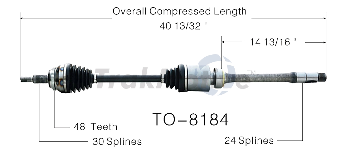 CV Axle Shaft TrakMotive TO8184