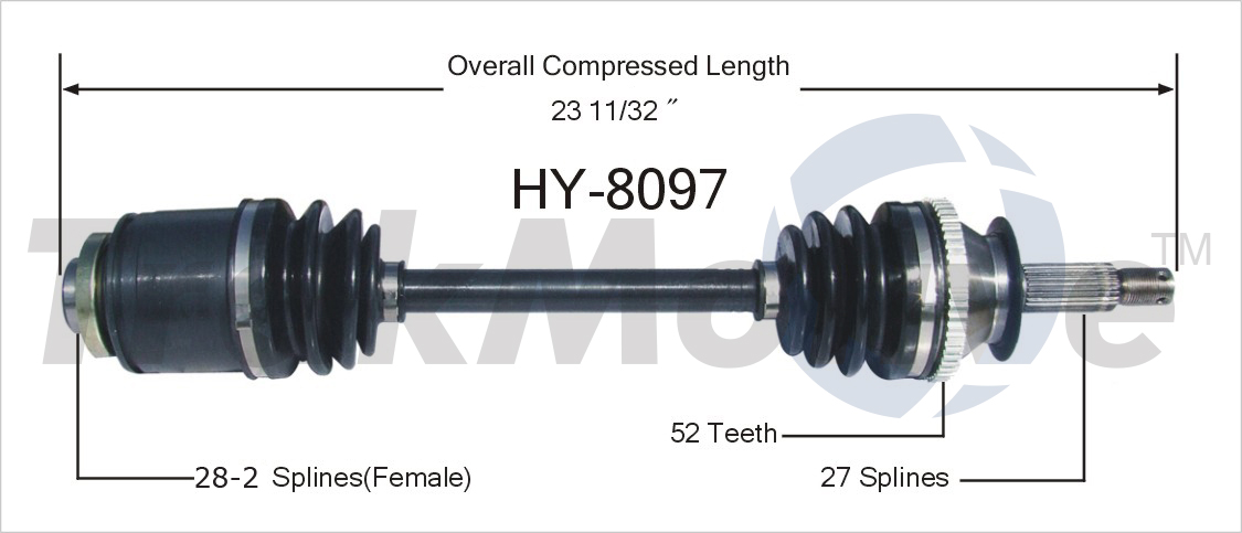 CV Axle Shaft TrakMotive HY-8097