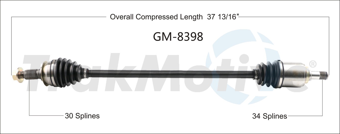 CV Axle Shaft TrakMotive GM-8398