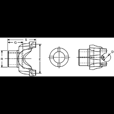 Drive Shaft End Yoke Spicer 3-4-2391-1