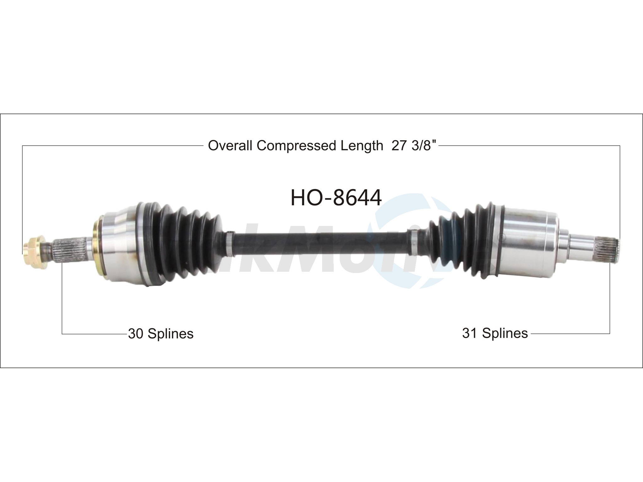 CV Axle Shaft TrakMotive HO-8644