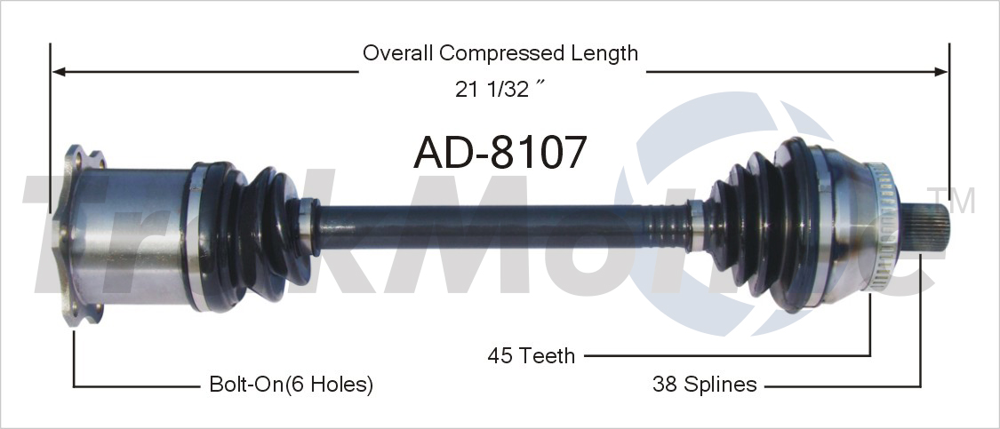 CV Axle Shaft TrakMotive AD-8107